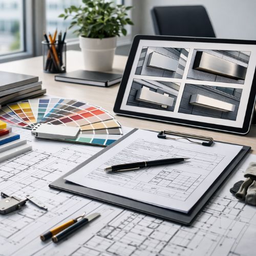custom sign fabrication process including design, materials, and production planning